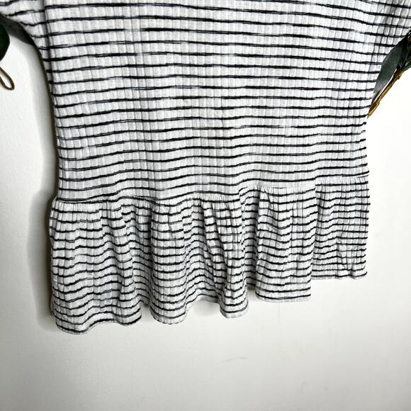 Alya Striped Peplum Top LAST CALL - Picture 2 of 5